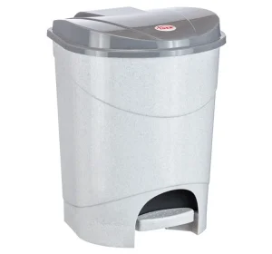 Контейнер для мусора с педалью 19л  Мрамор