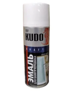 Эмаль аэрозольная для ванн Kudo KU-1301 белая 520мл