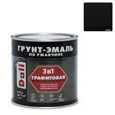 Грунт-эмаль по ржавчине графитовая DALI черный 0,75л