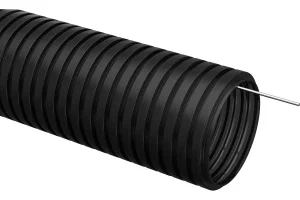 Труба гофрированная ПНД d20мм с протяжкой черн. (уп.50м) IEK CTG20-20-K02-050-1