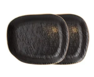 Набор тарелок Обеденных Bronco Midnight Gold 2шт 26,5см (Кор=12Наб.) 42-437