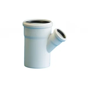 Тройник белый бесшумный D110х50 45гр *1/40