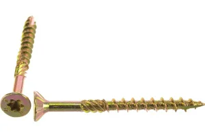 Саморез конструкционный 4,5х50 самозенкующий желт.,потай TORX25 (12 шт.), Bullit-подвес