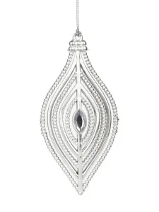 Украшение подвесное Капелька 3x6x12см арт.89074 *1