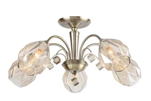 Светильник потолочный LV 9318/5 Теннеси Античная бронза Е14 40W 650х650х320мм