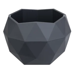 Кашпо д/цветов пласт. "Топаз" 0,45л антрацит КШ-9115 (La Decoro) *1