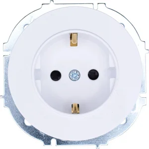 Розетка 1-м OSEN с защитой от детей ПБТ белая Lezard 743-0288-124B