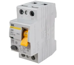 Выключатель дифференциального тока Karat (УЗО) 2п, 50А, 30мА тип AC MDV10-2-050-030 (Iek) *1