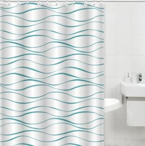 Штора для ванной Gota Rocio Aqua Blue полиэстер 180х180см