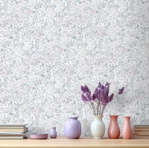 Обои компакт-винил Leto 60568-04 1,06х10м голубые с цветами