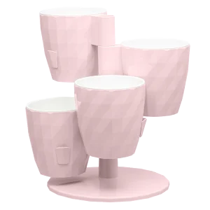 Кашпо д/цветов пласт. "Ruby" Кватро бежево-розовый КШ-5633 (La Decoro) *1