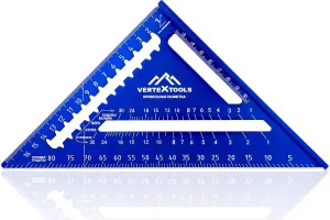 Угольник кровельный универсальный Profi 5в1 лазерная маркировка 180, al анодированный VertexTools 18