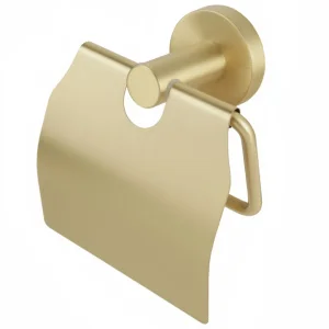 Держатель д/туалетной бумаги с крышкой "23586" золотой 102045 (Zenfort) *1