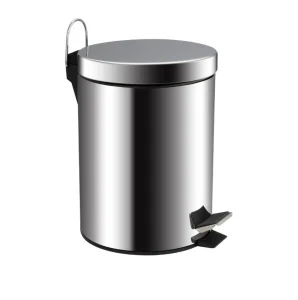 Ведро для мусора 5л хром из нерж. стали с педалью 105 (Санакс) *1