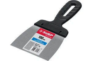 ЗУБР  100 мм, пластиковая ручка, нержавеющий шпатель (10077-10)