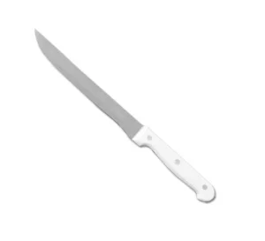 Разделочный нож 19/0,15см с белой  ручкой из АБС пластика , ВК02-ABS *1