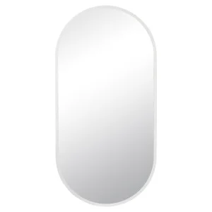 Зеркало интерьерное настенное в овальном корпусе из металла, 100х50,5см белый 10050-Zm1 *1