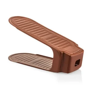 Подставка для хранения обуви двойная цвет коричневый