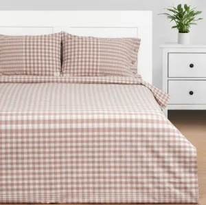 Постельное белье Этель евро Beige cage 200х220см 220х240см 50х70см -2шт 100% жатый хлопок 140 гр/м2 9446466