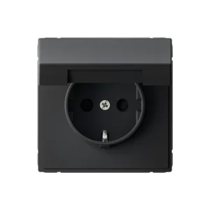 Розетка 1-м СП "Artgallery" с заземл. со шторк. с крышкой, 16А, IP20, механизм, карбон GAL001046 (Sy