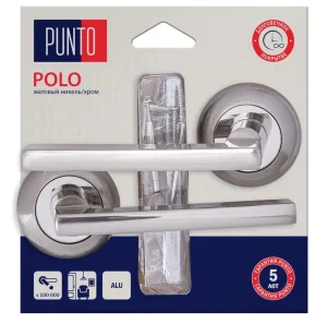 Ручка раздельная Punto LM/A R.TL54.POLO/HD SN/CP-3 мат. никель/хром 45621 *1