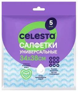Салфетки Celesta универсальные перфорированные 34х38см 5шт *1