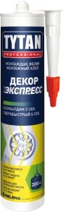 Клей Tytan Professional монтажный клей Декор Экспресс 210г белый (02306/96269)