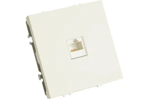 Розетка компьютерная 1-м "Эмили" RJ-45 (механизм) белый фарфор soft touch RST00-5117-01 Stekker *1