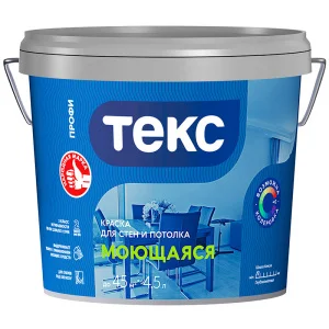 Краска ВД ПРОФИ моющаяся супербелая Текс 4,5л