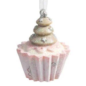 Украшение подвесное Розовая пироженка полирезина 3,5х3,5х5см арт.78158 *1