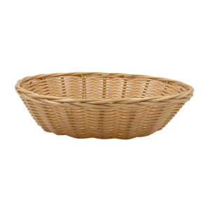 Корзина настольная овальная "Полиротанг", Д240 Ш200 В60, бежевый Zong-02