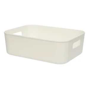 Корзина пластиковая для хранения "Юки" 28,5х22х9см белый Jiu-1 *1