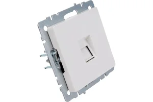 Розетка компьютерная СП RJ45 кат.5E "Brite" РК10-БрБ механизм белый IEK BR-K10-1-K01