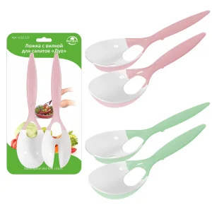 Ложка с вилкой для салатов 