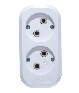 Колодка удлинителя 2-м без заземл. АБС-пластик E202 UNIVersal *1
