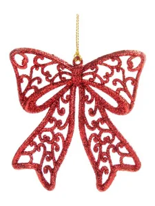 Украшение подвесное Бантик в красном 1х9х9см арт.89100 *1