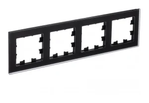 Рамка 4-м AtlasDesign Nature матовое стекло черная ATN331004 Systeme Electric