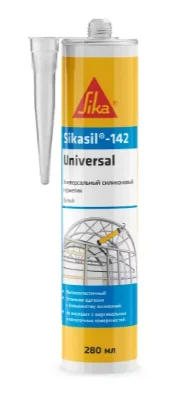 Герметик силиконовый универсальный  Sikasil-142 белый 280мл (Sika)  12
