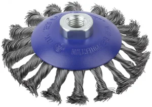 Щетка для УШМ М14 0,5х115мм крученая проволока, тарелка, блистер Cutop Profi 82-906 *1