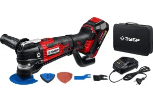 ЗУБР  C1-18, 18 В, OQIS,  АКБ (2 А·ч), реноватор, сумка, набор насадок (МФИ-18-21)