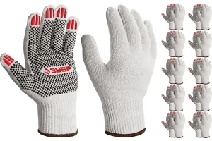 Перчатки XL10 х/б с ПВХ покрытием (точка), 10 класс, 10 пар Зубр Оптима 11440-XL10 *1