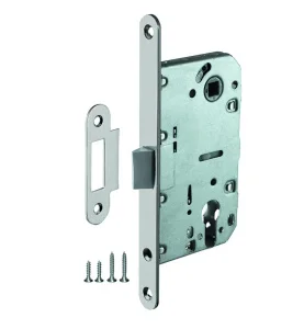 Корпус врезного замка Ajax c защёлкой PLASTLP85-50 SN мат. никель 48279 *1