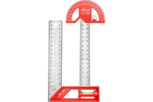 Набор угольников Profi для столярных работ 2 предмета (линейка разметочная+угольник) VertexTools 304