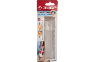 Лезвия сегментированные 25мм уп-5шт Зубр Профессионал 09710-25-5 *1