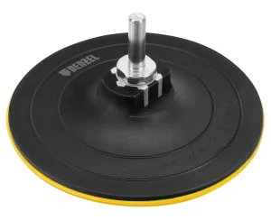 Насадка для дрели и УШМ под "липучку" 115мм твердая, с адаптером, посадочная гайка М14 на d8 Denzel 76253 *1