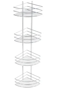 Полка угловая 4-яр Proffero овал хром 20х20х75,5см П0001903