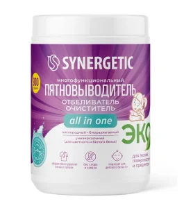 Пятновыводитель "Synergetic" кислородный многофункциональный для тканей и поверхностей 900гр 121103 *1
