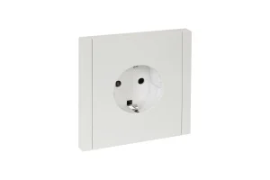 Розетка 1-м СП "Forte&Plano" FP215 16А с заземл. защ. шторки винт. крепл. белый IEK FP-R14-16-K01
