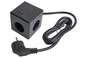 Удлинитель 3х1,5м c/з 3x1мм2 Comfort черный HM10-41-01 Stekker *1