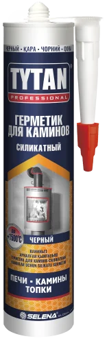Герметик силикатный д каминов Professional черный 280мл 55498 74775 (Tytan)  12 (-20)